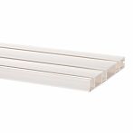 Карниз потолочный LmDecor Лайт 302280, прямой, ПВХ, 3-х рядный, белый, 2800 мм