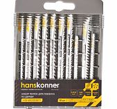 Набор пилок по дереву Hanskonner H10-WOODSET1, в упаковке 10 штук