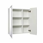 Шкаф зеркальный навесной Runo Эрика 70, Мдф, белый, 13.4х70х75 см