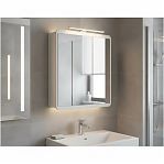 Шкаф зеркальный навесной Runo Эрика 70, Мдф, белый, 13.4х70х75 см