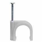 Скоба крепежная №6 Navigator круглая, упаковка 50 шт, белый