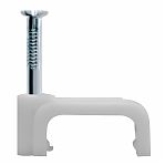 Скоба крепежная №7 Navigator 155782 плоская, упаковка 50 шт, белый