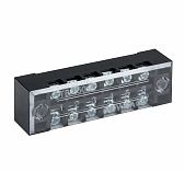 Колодка клеммная EKF TB-1506 до 1.5 кв.мм, 6 пар, 15 А, термопласт, черная