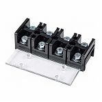 Колодка клеммная EKF TC-604 до 16 кв.мм, 4 пары, 60 А, термопласт, черная