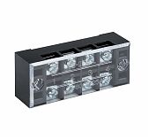 Колодка клеммная EKF ТВ-2504 до 2.5 кв.мм, 4 пары, 25 А, термопласт, черная