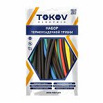 Набор трубок термоусадочных Tokov Electric TKE-THK-4-0.1-7С, размер 4/2, 100 мм, 21 шт