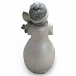 Фигура декоративная Снеговик с лопатой и снежком, новогодняя