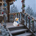 Скульптура-фигура для сада Мальчик около шара, полистоун, 23х34х36 см