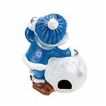 Скульптура-фигура для сада Мальчик около шара, полистоун, 23х34х36 см