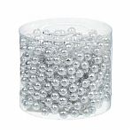 Бусы новогодние SY18ZL-81 S, пластик, круглые, серебряные, 1.4х500 см