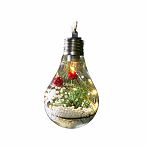 Ёлочный шар Еловая ветка, батарейки, 5 LED, свечение тёплое белое