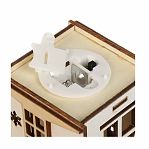 Украшение елочное Y4-8481, МДФ, Эко коллекция, Домик, бежевый, 6x8.5 см