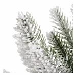 Елка новогодняя Y4-9421, настольная, ель, хвоя литая, заснеженная, белая, высота 33 см
