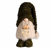 Кукла интерьерная Simaland 10870205, Гном в колпаке, держит звездочку, светящаяся, высота 33-65 см