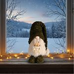 Кукла интерьерная Simaland 10870205, Гном в колпаке, держит звездочку, светящаяся, высота 33-65 см