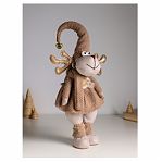 Кукла интерьерная Simaland 10873943, Лосиха-девочка в бежевом наряде, 120х200х430 мм