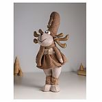 Кукла интерьерная Simaland 10873943, Лосиха-девочка в бежевом наряде, 120х200х430 мм