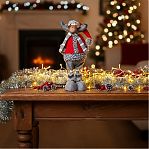 Кукла интерьерная Simaland 2315144, текстильная Лосик в красной шубке и колпаке, 34 см