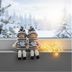 Игрушка елочная Лесная мастерская Уютные куколки 3584581, микс, дерево и текстиль, 13 см