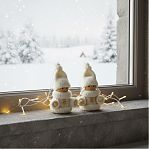 Игрушка елочная Лесная мастерская Счастливый малыш 3584586, дерево и текстиль, белая, 6 см