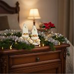 Игрушка елочная Лесная мастерская Счастливый малыш 3584586, дерево и текстиль, белая, 6 см