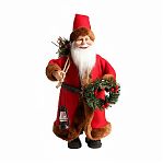 Кукла интерьерная Simaland 9488062, Дед Мороз с подарками, веночком и фонариком 37 см