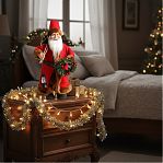 Кукла интерьерная Simaland 9488062, Дед Мороз с подарками, веночком и фонариком 37 см