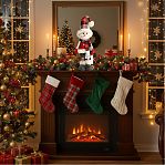 Кукла интерьерная Simaland 9488067, Снеговик в жилете со снежинкой и клетчатом колпаке, 44 см