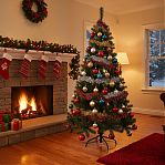 Ель декоративная Зимнее Волшебство, 280 веток, зеленая, высота 150 см