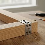 Уголок оцинкованный 005151, крепежный, серый, 16х30х30 мм, в упаковке 2 штуки