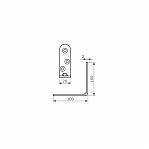 Уголок мебельный Домарт 005149, 100х100х20 мм, 2 мм, серый металлик, сталь, в упаковке 2 штуки