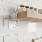 Уголок крепежный Kuz KUZ105, Z-образный, для мебели, 1.8х55х90х105 мм