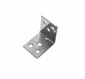 Уголок крепежный Domart, 40х40х30 мм, 2 мм, полимерное покрытие, серый металлик, в упаковке 2 штуки