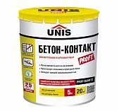 Грунт UNIS  Бетон-Контакт Profi, с кварцевым наполнителем, для внутренних и наружных работ, 5 кг