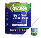 Грунтовка ГФ-021 KRAFOR серый 1,8 кг