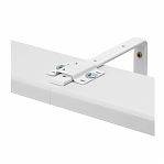 Кронштейн стеновой Lm Decor 150 мм, для ПВХ карнизов, с пластиной, металл, цвет белый, в упаковке 2 штуки