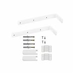 Кронштейн стеновой Lm Decor 150 мм, для ПВХ карнизов, с пластиной, металл, цвет белый, в упаковке 2 штуки