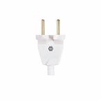 Вилка электрическая РОС В6-001, 6 А, IP20, без заземления, пластиковая, белая