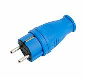 Вилка электрическая Stekker RPG16-21-441 Одри 39161, с заземлением, прямая, каучук, 16A, 250В, IP44, цвет синий