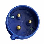 Вилка прямая Stekker ST-023 PPG32-023-44 49427, 32А, 220В, 2P+PE, IP44, термопласт, белый с синим
