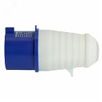 Вилка прямая Stekker ST-023 PPG32-023-44 49427, 32А, 220В, 2P+PE, IP44, термопласт, белый с синим