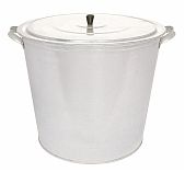 Бак 32 литра, для воды, для хранения, пищевой, стальной, оцинкованный, с крышкой, серебристый