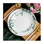 Тарелка обеденная Daniks Эвкалипт LHP 95, круглая, стеклокерамика, белая, 24 см