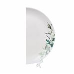 Тарелка обеденная Daniks Эвкалипт LHP 95, круглая, стеклокерамика, белая, 24 см