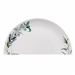 Тарелка обеденная Daniks Эвкалипт LHP 95, круглая, стеклокерамика, белая, 24 см