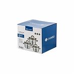 Набор посуды Daniks Nara GS-01413-6PC-2, нержавеющая сталь, 6 предметов, кастрюли 2.1, 2.9, 3.9 л, индукция