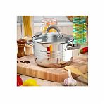 Набор посуды Daniks Nara GS-01413-6PC-2, нержавеющая сталь, 6 предметов, кастрюли 2.1, 2.9, 3.9 л, индукция