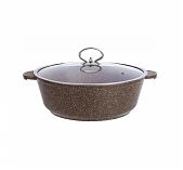 Жаровня Dariis BROWN & BROWN  Гранит с крышкой 4.5 л