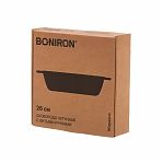 Сковорода чугунная Boniron, 260х200 мм, В260/200, 3 л, без крышки, индукция, черный