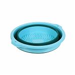 Таз пластик круглый с ручкой складной зеленый Y4-6481